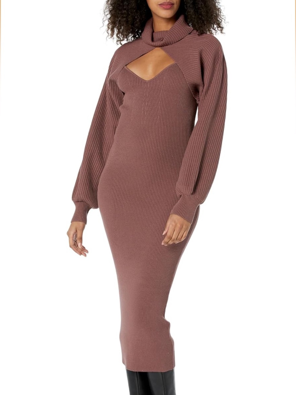 Astr the Label Mauve Jodie Sweater Dress